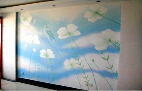 永福画墙绘怎么画好白云的蓬松感?