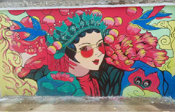 永福墙体彩绘-网红墙