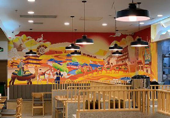 永福商业空间彩绘介绍。