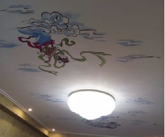 永福如何快速绘制天花板上的手绘墙？